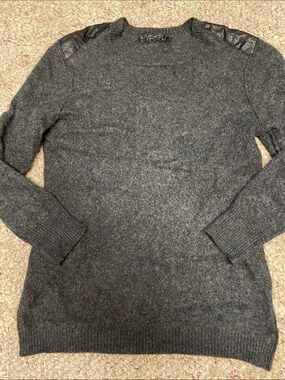 Rino Rossi 100% cashmere grey mock neck long body sweater